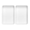 Presentation dish Bartscher 150x300 mm in white melamine - Set of 5