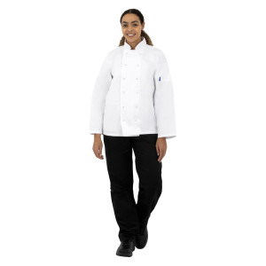 Keittiön valkoinen unisex-takki pitkillä hihoilla Vegas - Koko XL - Whites Chefs Clothing - Fourniresto