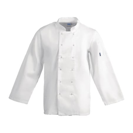 Kökrock Unisex Vit Med Långa ärmar Vegas - Storlek Xxl - Whites Chefs Clothing - Fourniresto