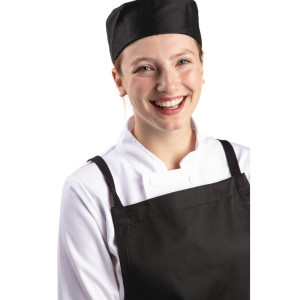 Mustapohjainen keittiömyssy polykotonista - Koko L 61 cm - Whites Chefs Clothing - Fourniresto