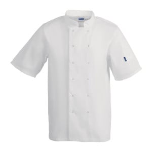 Veste De Cuisine Mixte Blanche À Manches Courtes Vegas - Taille S - Whites Chefs Clothing - Fourniresto