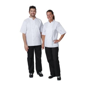 Kökrock Unisex Vit Med Korta ärmar Vegas - Storlek S - Whites Chefs Clothing - Fourniresto