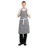 Esiliina ruutukuvioilla musta ja valkoinen 970 x 710 mm - Whites Chefs Clothing - Fourniresto