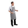 Esiliina ruutukuvioilla musta ja valkoinen 970 x 710 mm - Whites Chefs Clothing - Fourniresto