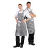 Fickförkläde i svart och vitt rutigt 970 x 710 mm - Whites Chefs Clothing - Fourniresto