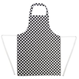 Esiliina ruutukuvioilla musta ja valkoinen 970 x 710 mm - Whites Chefs Clothing - Fourniresto