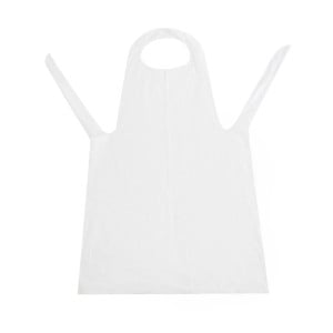 Disposable White Polyethylene Apron - Pack of 100 - FourniResto - Fourniresto