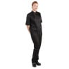 Svart unisex kortärmad kockjacka Vegas - Storlek M - Whites Chefs Clothing - Fourniresto