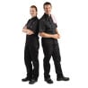 Svart unisex kortärmad kockjacka Vegas - Storlek S - Whites Chefs Clothing - Fourniresto