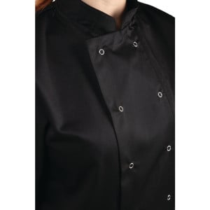 Svart unisex kortärmad kockjacka Vegas - Storlek Xs - Whites Chefs Clothing - Fourniresto