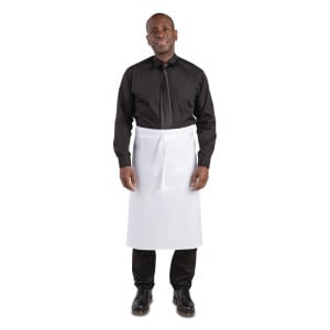 Standard valkoinen esiliina 914 x 762 mm - Whites Chefs Clothing - Fourniresto