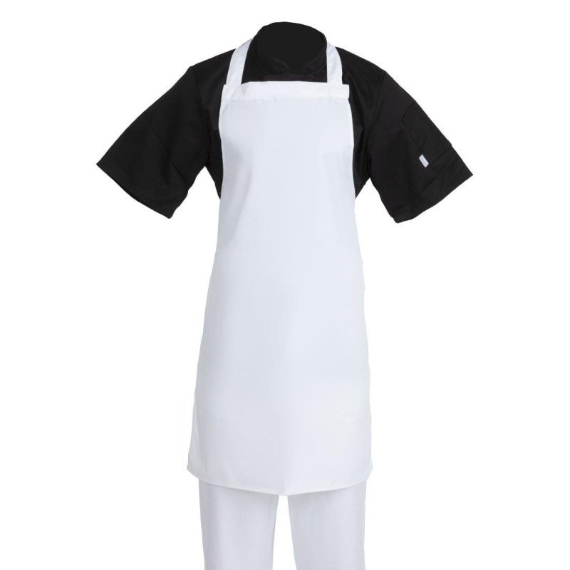 Esiliina Bavette Valkoinen 711 X 656 Mm - Whites Chefs Clothing - Fourniresto