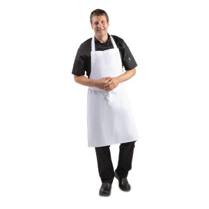 Esiliina Bavette Valkoinen 711 X 656 Mm - Whites Chefs Clothing - Fourniresto