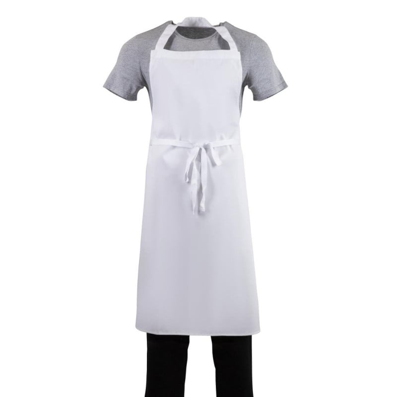 Esiliina Bavette Valkoinen - Koko XL 915 x 1066 mm - Whites Chefs Clothing - Fourniresto