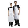 Esiliina Bavette Valkoinen - Koko XL 915 x 1066 mm - Whites Chefs Clothing - Fourniresto