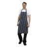 Esiliina ilman taskua, raidallinen sinivalkoinen 965 x 710 mm - Whites Chefs Clothing - Fourniresto