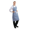 Esiliina ruutukuvioilla sinisellä ja valkoisella polykotonista 710 x 970 mm - Whites Chefs Clothing - Fourniresto