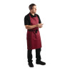 Esiliina Bavette Bordeaux Polykotonista 710 x 970 mm - Whites Chefs Clothing - Fourniresto