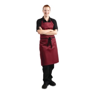 Esiliina Bavette Bordeaux Polykotonista 710 x 970 mm - Whites Chefs Clothing - Fourniresto