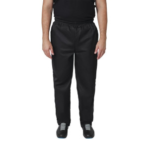 Unisex Black Vegas Kitchen Trousers - Size L - Whites Chefs Clothing