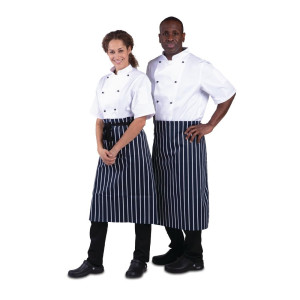 Keittiöesiliina raidallinen sininen ja valkoinen 760 x 920 mm - Whites Chefs Clothing - Fourniresto