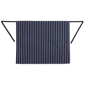 Förkläde i randigt blått och vitt 760 x 920 mm - Whites Chefs Clothing - Fourniresto