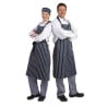 Esiliina Bavette Extra Long Ilman taskua Raidallinen Sininen ja Valkoinen - Whites Chefs Clothing - Fourniresto