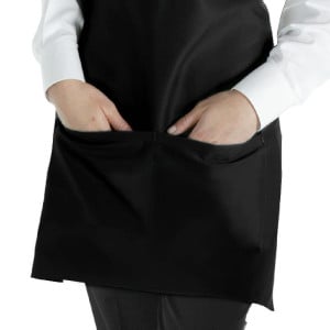 Esiliina Bavette Tuxedo Musta Polykotonista 698 x 838 mm - Chef Works - Fourniresto