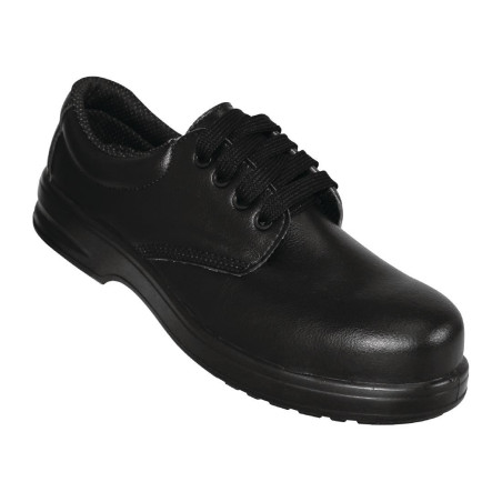 Black Lace-Up Safety Shoes - Size 38 - Lites Safety Footwear - Fourniresto