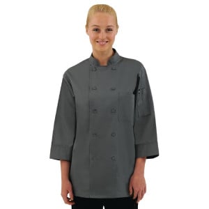 Veste De Cuisine Mixte Grise - Taille L - Chef Works - Fourniresto