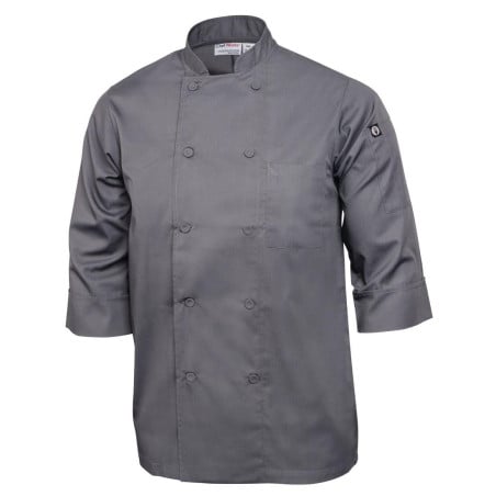 Gray Unisex Kitchen Jacket - Size S - Chef Works - Fourniresto