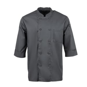 Gray Unisex Kitchen Jacket - Size S - Chef Works - Fourniresto