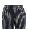 Mixed Black and White Striped Baggy Kitchen Pants - Size L - Chef Works - Fourniresto