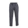 Unisex Black and White Striped Baggy Chef Pants - Size M - Chef Works - Fourniresto