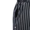 Unisex Black and White Striped Baggy Chef Pants - Size XL - Chef Works - Fourniresto