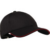 Casquette Baseball Cool Vent Noire Avec Liseré Rouge - Taille Unique - Chef Works - Fourniresto