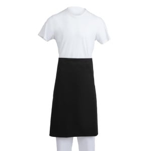 Standard-musta polykotoninen esiliina 914 x 762 mm - Whites Chefs Clothing - Fourniresto