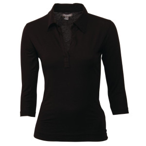 V-neck Black T-shirt for Women - Size S - Chef Works - Fourniresto