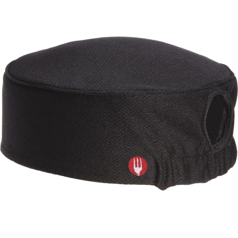 Black Cool Vent Chef Skull Cap for Women - Chef Works - Fourniresto