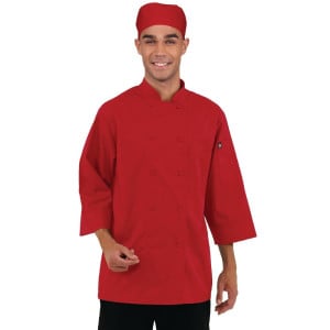 Keittiöpaita unisex punainen - Koko M - Chef Works - Fourniresto