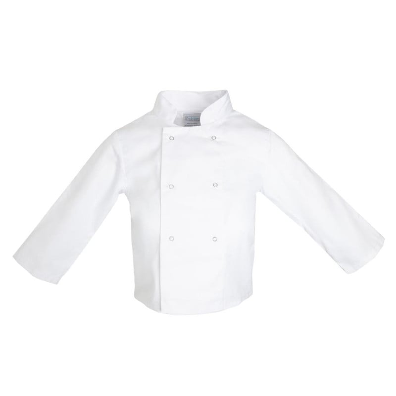 Köksskjorta i vitt för barn - Storlek S/M 5/7 år - Whites Chefs Clothing - Fourniresto