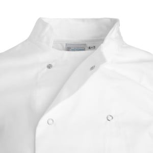 Köksskjorta i vitt för barn - Storlek S/M 5/7 år - Whites Chefs Clothing - Fourniresto