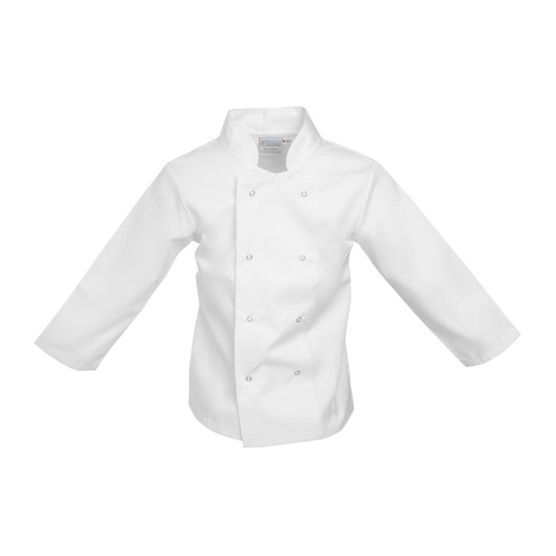 Keittiön valkoinen takki lapselle - Koko L/XL 8/10 vuotta - Whites Chefs Clothing - Fourniresto