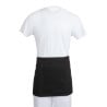 Kort servitörsförkläde i svart polycotton 373 x 750 mm - Whites Chefs Clothing - Fourniresto