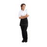 Kort servitörsförkläde i svart polycotton 373 x 750 mm - Whites Chefs Clothing - Fourniresto