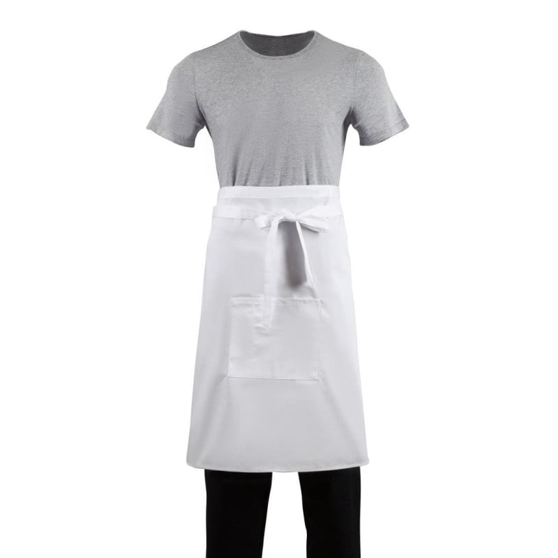 Tarjoilijan standardi valkoinen esiliina 1000 x 700 mm - Whites Chefs Clothing - Fourniresto