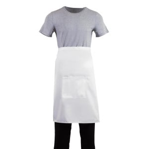 Tarjoilijan standardi valkoinen esiliina 1000 x 700 mm - Whites Chefs Clothing - Fourniresto