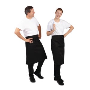 Serverförkläde Standard Svart 1000 x 700 mm - Whites Chefs Clothing - Fourniresto