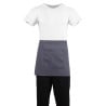 Tarjoilijan lyhyt antrasiitinharmaa polykotoninen esiliina 750 x 373 mm - Whites Chefs Clothing - Fourniresto