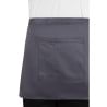 Tarjoilijan lyhyt antrasiitinharmaa polykotoninen esiliina 750 x 373 mm - Whites Chefs Clothing - Fourniresto